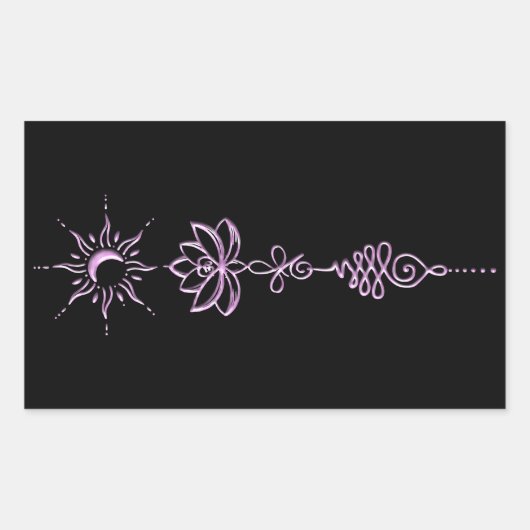 Pink Unalome Group Rechthoekige Sticker (Voorkant)