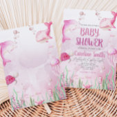 Pink Under the Sea Baby Shower Kaart