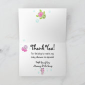Pink under the sea thank you cards. bedankkaart (Binnen)