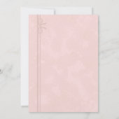 Pink Unicorn Floral Birthday Party Invitation Kaart (Achterkant)