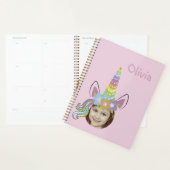 Pink Unicorn Hat Photo Named Back to School Planner (Display)