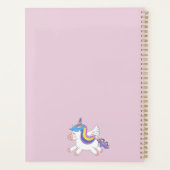 Pink Unicorn Hat Photo Named Back to School Planner (Achterkant)