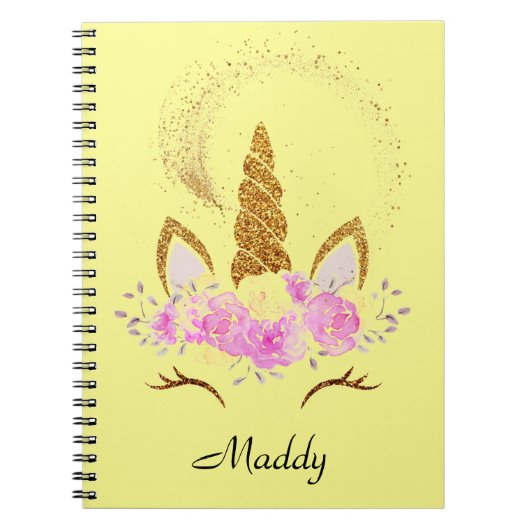 PINK UNICORN POCKET FOLDER NOTITIEBOEK (Voorkant)