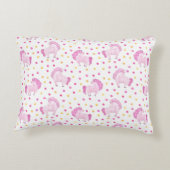 Pink Unicorn Polka Dots Magical  sprookje Accent Kussen (Achterkant)