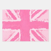 Pink Union Jack Britse vlag Kunst door Heva Weva Inpakpapier Vel (Voorkant 2)