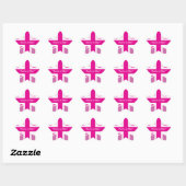 Pink Union Jack  Star Ornament Ster Sticker (Vel)