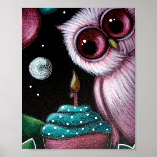 PINK UW BIRTHDAAGSE CUPCAKE Poster (Voorkant)