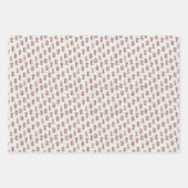 Pink Valentijnsdag Script Hearts Inpakpapier Vel (Voorkant 3)