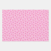 Pink Valentijnsdag Script Hearts Inpakpapier Vel (Voorkant 2)