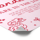 Pink Valentine Guess How Many Candies Baby Shower  Poster (Hoek)