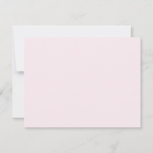 Pink Valentine Heart Border Note Card Kaart (Achterkant)