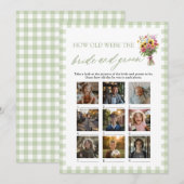 Pink Valentine How Old Were The Bride & Groom Game Kaart (Voorkant / Achterkant)