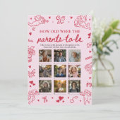 Pink Valentine How Old Were The Parents Game Kaart (Staand voorkant)