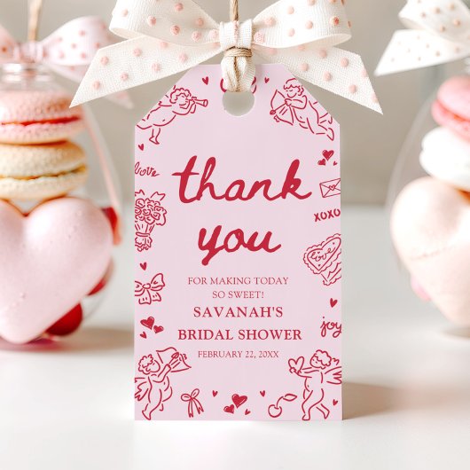 Pink Valentine Love is in the Air Bridal Shower Cadeaulabel