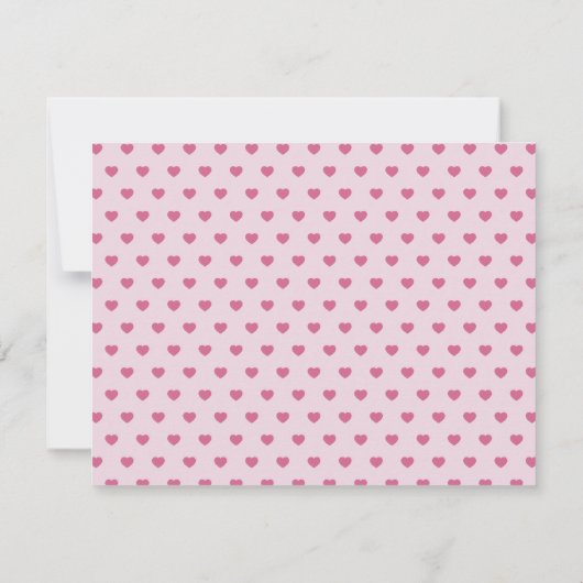 Pink  Valentine’s Day Note Card Kaart (Achterkant)