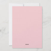 Pink Valentines Day Baby Shower Invitations Kaart (Achterkant)