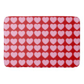 Pink Valentines Hearts on Red Badmat (Voorkant)