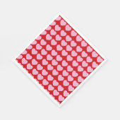 Pink Valentines Hearts on Red Servet (Hoek)