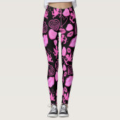 Pink Valentine's Pattern Leggings (Voorkant)