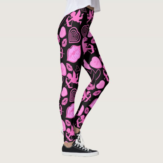Pink Valentine's Pattern Leggings (Rechts)