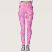 Pink Valentine's Pattern Leggings (Voorkant)