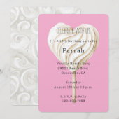 Pink Vanilla Heart Birthday  Kaart (Voorkant / Achterkant)