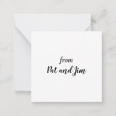 Pink Variegated Poinsettias Personalized Holiday Notitiekaartje (Achterkant)