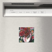 "Pink Vase" Floral Magnet (Insitu (Vaatwasser))