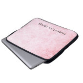 Pink Velvet textuurpatroon Laptop Sleeve (Voorkant onderkant)