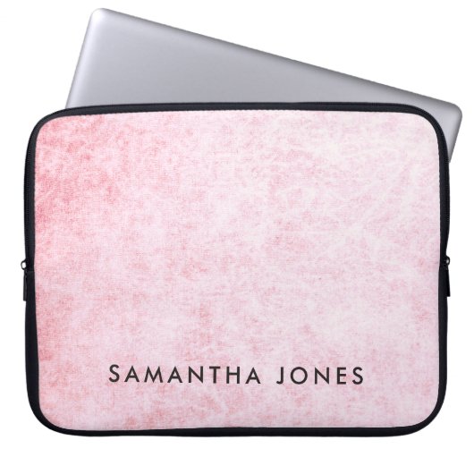 Pink Velvet textuurpatroon Laptop Sleeve (Voorkant)