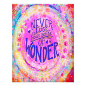  Pink Verlies nooit je Wonder Foto Afdruk (Voorkant)