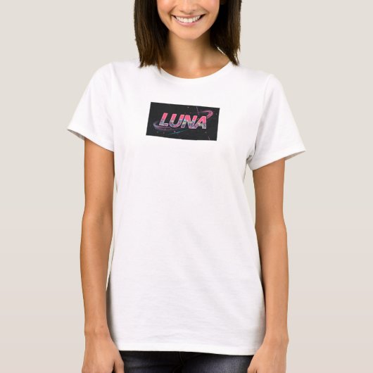 Pink Vert Luna T-shirt (Voorkant)