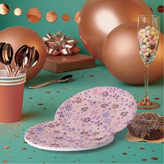 pink vibe papieren bordje (Multi)