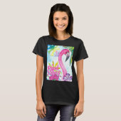 Pink Vibes Only – Pink Flamingo T-shirt (Voorkant volledig)