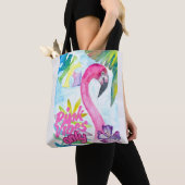 Pink Vibes Only – Pink Flamingo Tote Bag (Dichtbij)