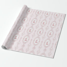 Pink Victorian Wallpaper Print Cadeaupapier