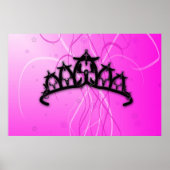 Pink Viking Princess Crown Poster (Voorkant)