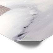 Pink Village Christmas Wonderland Sneeuw Poster (Hoek)