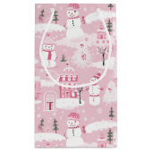 Pink Village Snowy Christmas Klein Cadeauzakje (Achterkant)