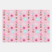 Pink Village Vintage Kerstmis Inpakpapier Vel (Voorkant 2)