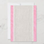 Pink Vintage Bow & Linen Bridal Shower Invitations Kaart (Achterkant)