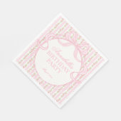 Pink Vintage Fancy Floral Birthday Party Dessert Servet (Hoek)