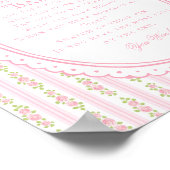 Pink Vintage Fancy Floral Dont Say Baby Game Poster (Hoek)