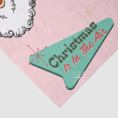 Pink Vintage Retro Santa Tissuepapier (Detail)