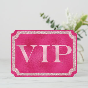 Pink VIP Event Ticket Kaart