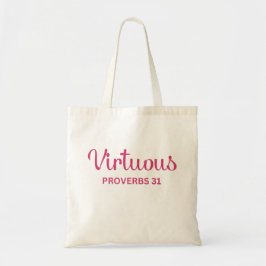 Pink Virtuous Woman Spreuken 31 Christelijke Canva Tote Bag