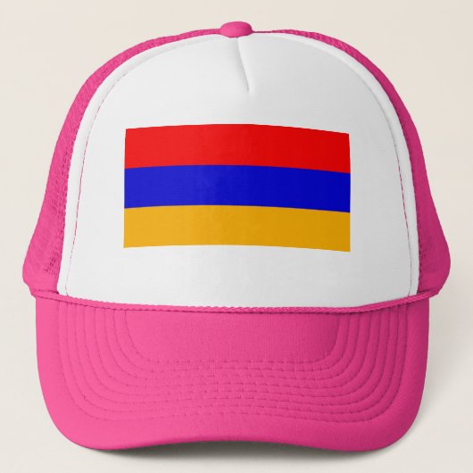 PINK-vlag van Armenië Trucker Pet (Voorkant)
