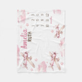 PINK VLIEGTUIG MIJLPAAL Deken, Gepersonaliseerde B Fleece Deken (Voorkant)