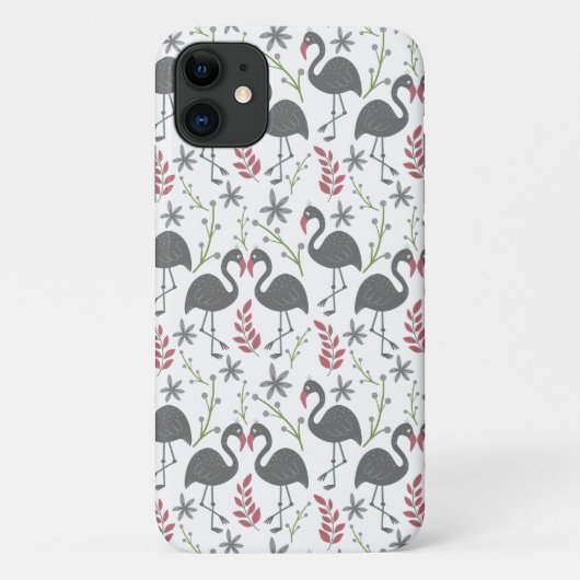 Pink Vlingo seamless pattern flowers, leaves Case-Mate iPhone Case (Achterkant)