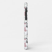 Pink Vlingo seamless pattern flowers, leaves Case-Mate iPhone Case (Achterkant/links)